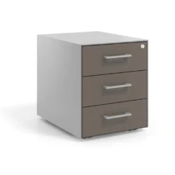 Cajonera de oficina Strong 3 cajones estructura aluminio frontales melamina