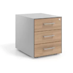 Cajonera de oficina Strong 3 cajones estructura aluminio frontales melamina