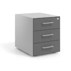 Cajonera de oficina Strong 3 cajones estructura aluminio frontales melamina