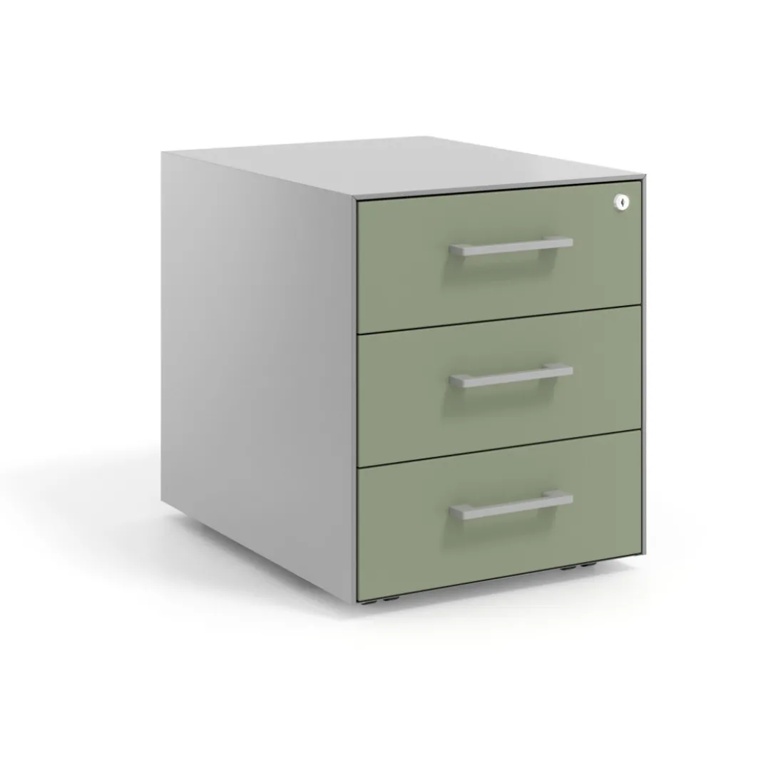 Cajonera de oficina Strong 3 cajones estructura aluminio frontales melamina