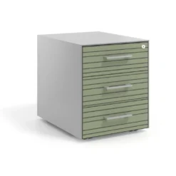 Cajonera de oficina Strong 3 cajones estructura aluminio frontales melamina