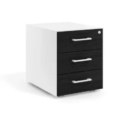 Cajonera de oficina Strong 3 cajones estructura blanca frontales melamina