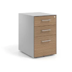Cajonera de oficina Strong 2 cajones + archivo estructura aluminio frontales melamina