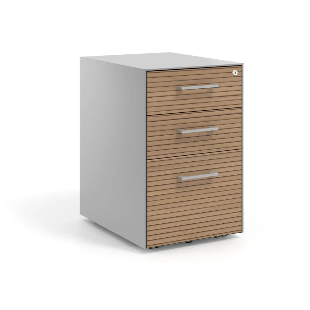 Cajonera de oficina Strong 2 cajones + archivo estructura aluminio frontales melamina