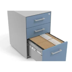 Cajonera de oficina Strong 2 cajones + archivo estructura aluminio frontales melamina