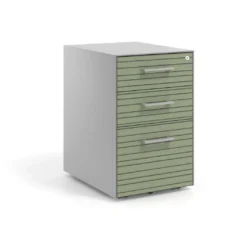 Cajonera de oficina Strong 2 cajones + archivo estructura aluminio frontales melamina