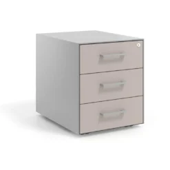 Cajonera de oficina Strong 3 cajones estructura aluminio frontales melamina