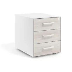 Cajonera de oficina Strong 3 cajones estructura negra frontales melamina