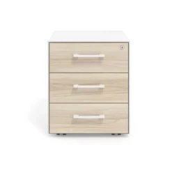Cajonera de oficina Strong 3 cajones estructura negra frontales melamina
