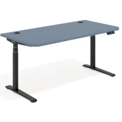 Escritorio Elevable Erghos Axis estructura negra 2 cantos curvos
