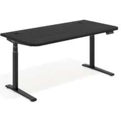 Escritorio Elevable Erghos Axis estructura negra 2 cantos curvos