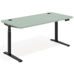 Escritorio Elevable Erghos Axis estructura negra 4 cantos curvos