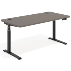 Escritorio Elevable Erghos Axis estructura negra 4 cantos curvos