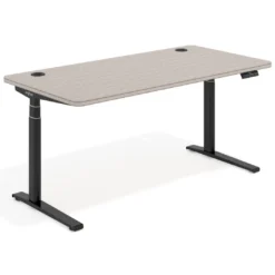 Escritorio Elevable Erghos Axis estructura negra 4 cantos curvos