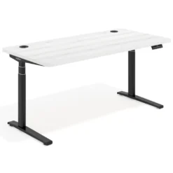 Escritorio Elevable Erghos Axis estructura negra 4 cantos curvos