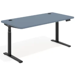 Escritorio Elevable Erghos Axis estructura negra 4 cantos curvos