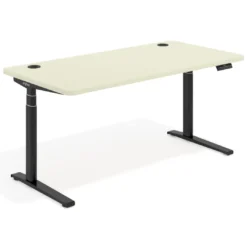 Escritorio Elevable Erghos Axis estructura negra 4 cantos curvos