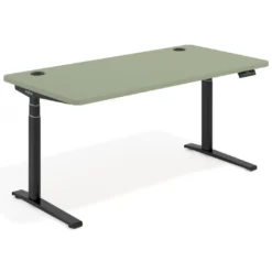 Escritorio Elevable Erghos Axis estructura negra 4 cantos curvos