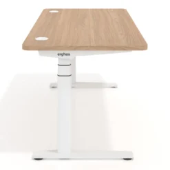 Escritorio Elevable Erghos Alpha estructura de madera 2 cantos curvos
