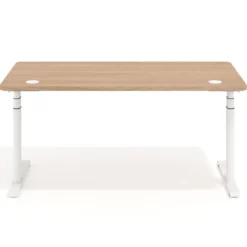Escritorio Elevable Erghos Alpha estructura de madera 2 cantos curvos