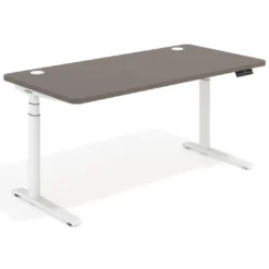 Escritorio Elevable Erghos Alpha estructura de madera 2 cantos curvos