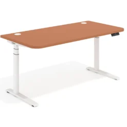 Escritorio Elevable Erghos Alpha estructura de madera 2 cantos curvos