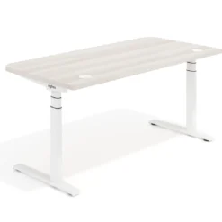 Escritorio Elevable Erghos Alpha estructura de madera 2 cantos curvos