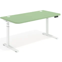 Escritorio Elevable Erghos Alpha estructura de madera 2 cantos curvos