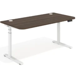 Escritorio Elevable Erghos Alpha estructura de madera 2 cantos curvos