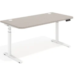 Escritorio Elevable Erghos Alpha estructura de madera 2 cantos curvos