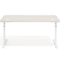 Escritorio Elevable Erghos Alpha estructura de madera 2 cantos curvos