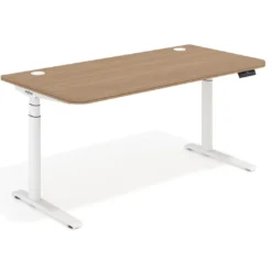 Escritorio Elevable Erghos Alpha estructura de madera 2 cantos curvos