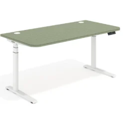 Escritorio Elevable Erghos Alpha estructura de madera 2 cantos curvos