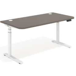 Escritorio Elevable Erghos Alpha estructura de madera 2 cantos curvos