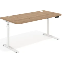 Escritorio Elevable Erghos Alpha estructura de madera 2 cantos curvos