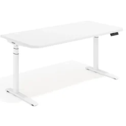 Escritorio Elevable Erghos Alpha estructura de madera 2 cantos curvos