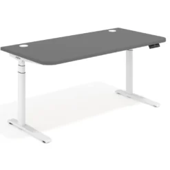 Escritorio Elevable Erghos Alpha estructura de madera 2 cantos curvos