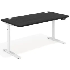 Escritorio Elevable Erghos Alpha estructura de madera canto recto