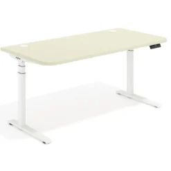 Escritorio Elevable Erghos Alpha estructura de madera 4 cantos curvos