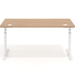 Escritorio Elevable Erghos Alpha estructura de madera 4 cantos curvos