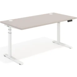 Escritorio Elevable Erghos Axis estructura blanca canto recto