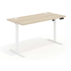 Escritorio Elevable Erghos Basic estructura blanca canto recto