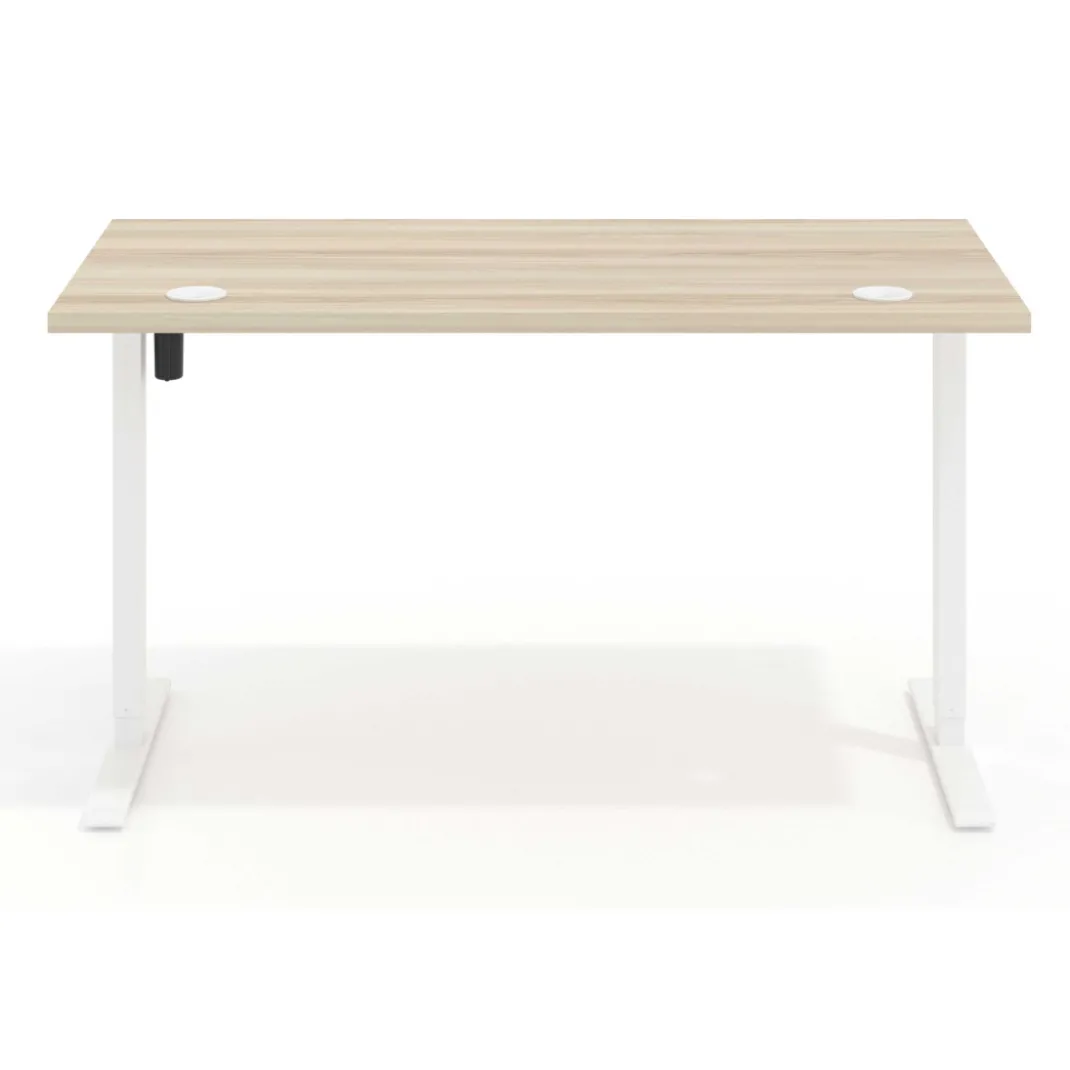 Escritorio Elevable Erghos Basic estructura blanca canto recto