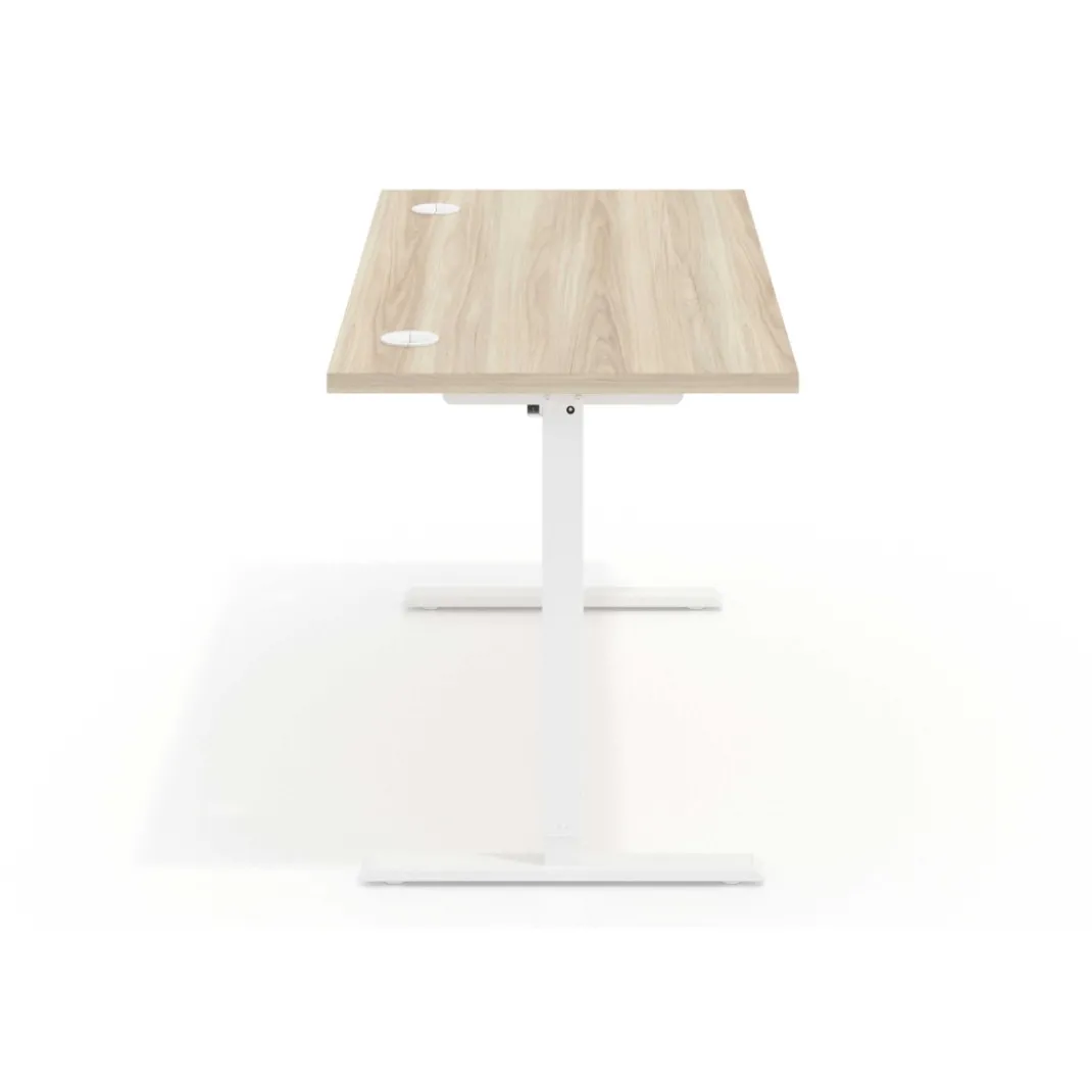 Escritorio Elevable Erghos Basic estructura blanca canto recto