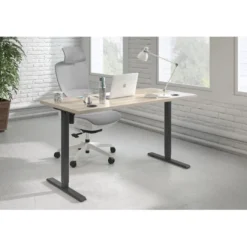 Escritorio Elevable Erghos Basic estructura negro canto recto