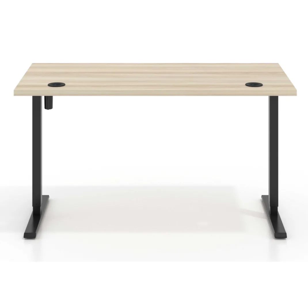 Escritorio Elevable Erghos Basic estructura negro canto recto