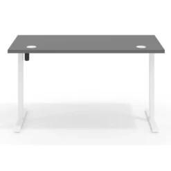 Escritorio Elevable Erghos Basic estructura blanca canto recto