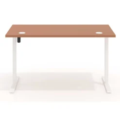 Escritorio Elevable Erghos Basic estructura blanca canto recto