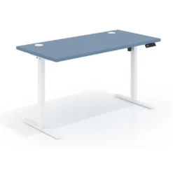 Escritorio Elevable Erghos Basic estructura blanca canto recto