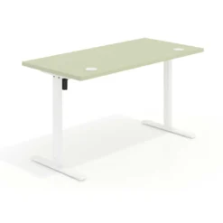 Escritorio Elevable Erghos Basic estructura blanca canto recto